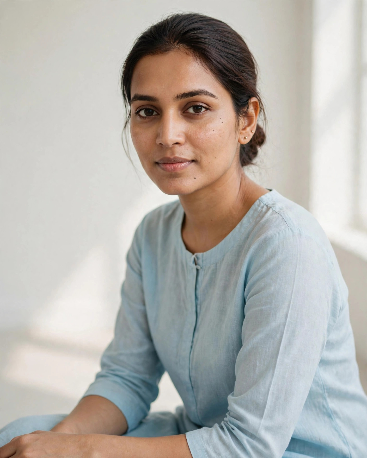 Example image of a soft-light portrait of a woman